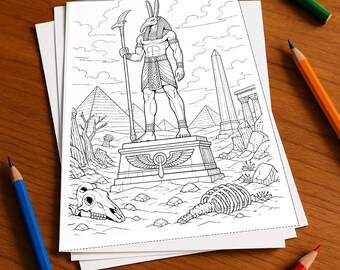 Egypt Coloring Book, printed, unbound – 50 coloring pages for children – Volume 5, Edition 1 (DIN A4)