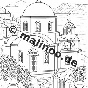 Greece Coloring Book for Kids – 50 Coloring Pages – PDF Download E1/B1 (DIN-A4) – Gift, Travel Activity, Birthday, Activity image 12