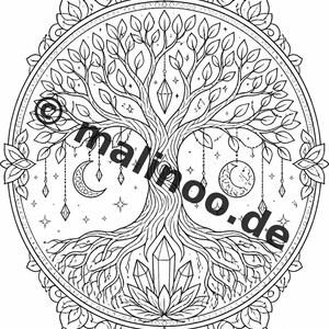 Libro para colorear de mandalas para niños – 20 páginas para colorear – Descarga en PDF E1/B1 (DIN-A4) – Recuerdo de fiesta, regalo, cumpleaños infantil, recuerdo de fiesta imagen 13