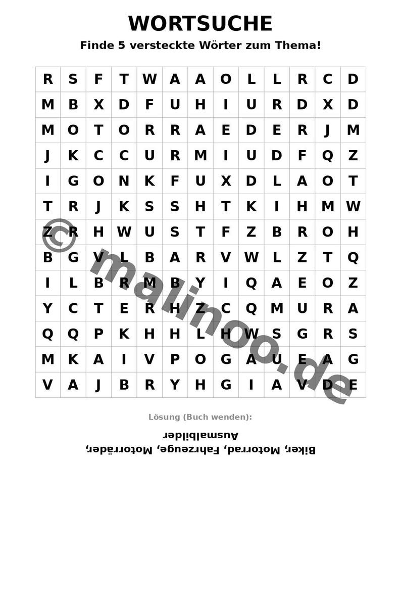 Motorcycle Activity Book for Children – 100 Puzzle & Activity Pages – Bound or Loose, Edition 02 (DIN A4) – Gift, Activity image 19