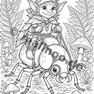 Goblin Coloring Book for Children – Gift Idea for Grandchildren and Godchildren – 100 Coloring Pages (DIN A4) E4 image 6