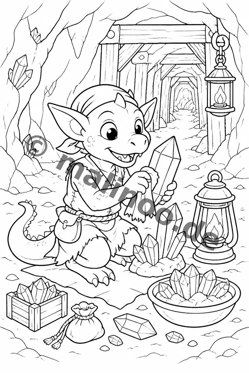 100 goblin coloring pages for ages 6 and up – a fun way to beat boredom on rainy days – coloring templates (PDF) E5 image 3