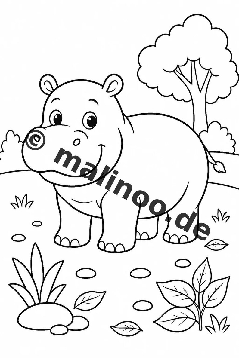 Hippos Activity Book for Children – 100 Puzzle and Activity Pages – Printed + Loose E1/B1 (DIN A4) – Gift, Activity image 3