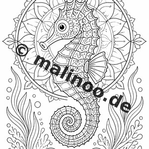 Mandalas kleurboek voor kinderen – 20 kleurplaten – PDF-download E1/B2 (DIN-A4) – Feestartikel, cadeau, kinderfeestje, gastgeschenk afbeelding 11