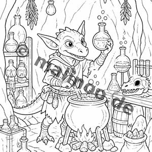 Libro para colorear de duendes para niños de 6 años en adelante: 100 dibujos para colorear: un momento creativo sin pantallas (DIN A4) E5 imagen 7