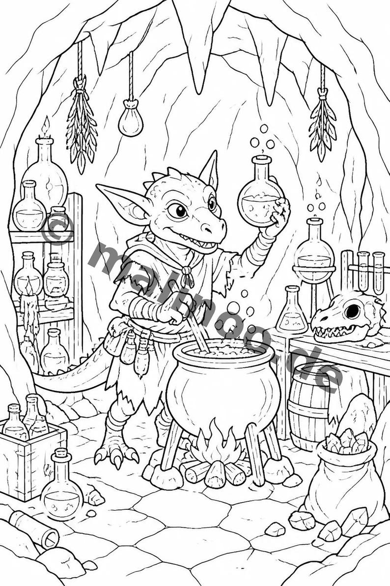 Libro para colorear de duendes para niños de 6 años en adelante: 100 dibujos para colorear: un momento creativo sin pantallas (DIN A4) E5 imagen 7