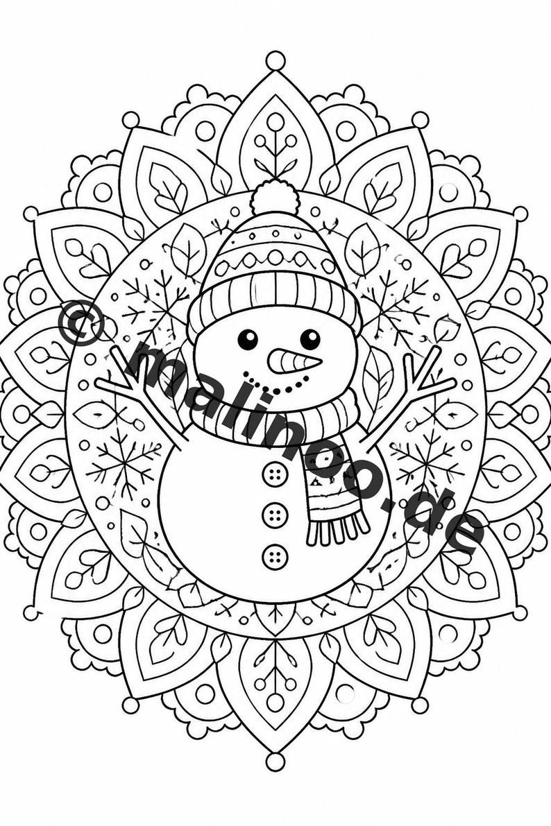 Mandalas Coloring Book for Kids – 50 Coloring Pages – PDF Download E1/B1 (DIN-A4) – Gift, Travel Activity, Birthday, Activity image 20