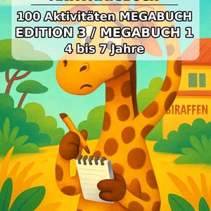 Giraffe activity sheets for children aged 8 and up – travel activity for car, train and plane – 100 pages (PDF) E1 image 2