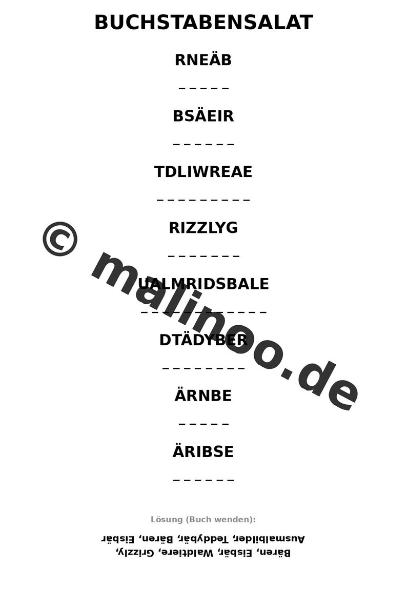 Bären Aktivitätsbuch Kinder – 100 Rätsel- und Aktivitätsseiten – gedruckt+lose E1/B1 (DIN-A4) – Geschenk, Beschäftigung, Adventskalender Bild 7