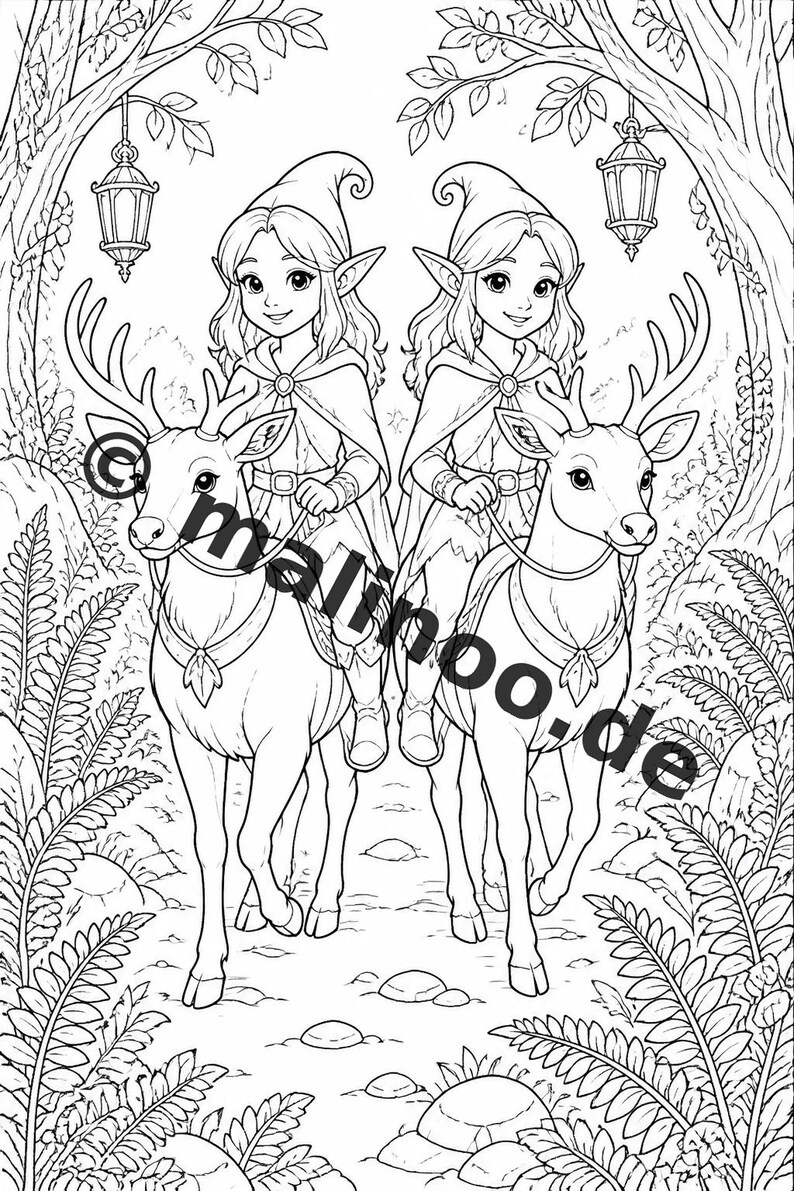 Elves Activity Activity Book for Children – 100 Puzzle and Activity Pages – Printed + Loose E1/B1 (DIN A4) – Gift, Activity image 6