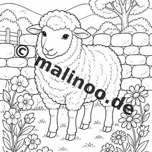 農場ぬりえブック PDF デジタル版ダウンロード – 子供向けぬりえ20ページ – ブック02 第1版 (DIN-A4) 画像 4