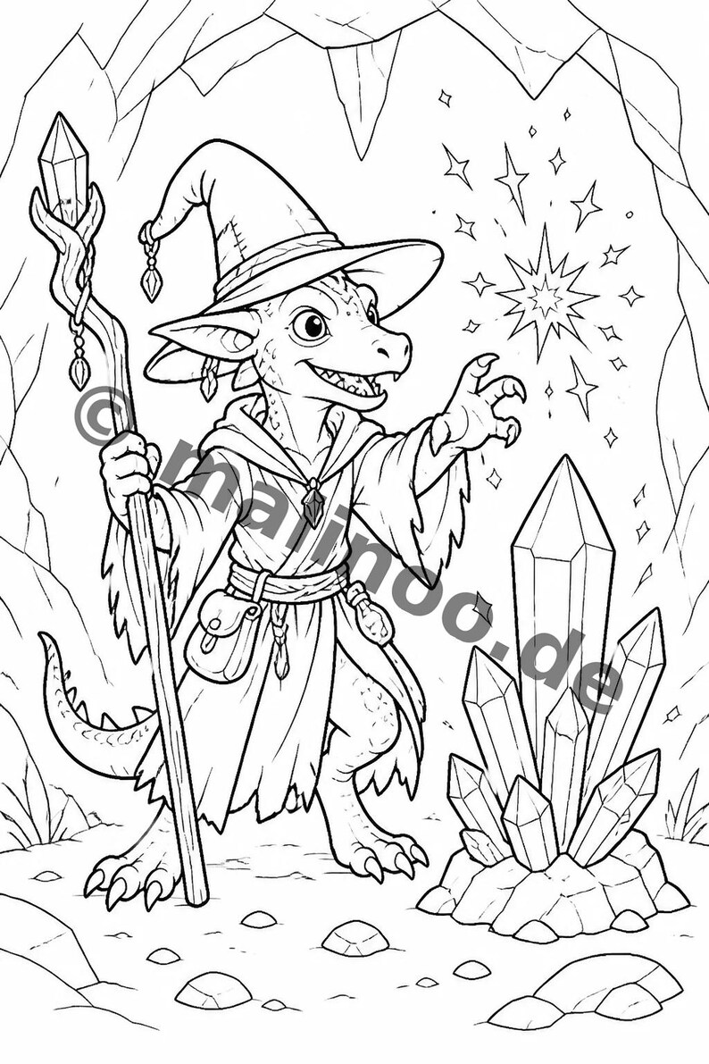 100 goblin coloring pages for ages 6 and up – a fun way to beat boredom on rainy days – coloring templates (PDF) E5 image 7