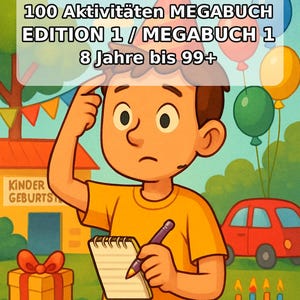 Aktivitetsblad för barnkalas från 8 år – 100 sidor pussel – en liten påskpresent till barn (PDF) E1 bild 2