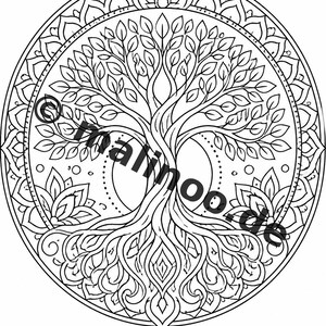 Mandala målarbok PDF nedladdning digitalt – 50 målarbilder för barn – Volym 3 Utgåva 1 (DIN-A4) bild 15