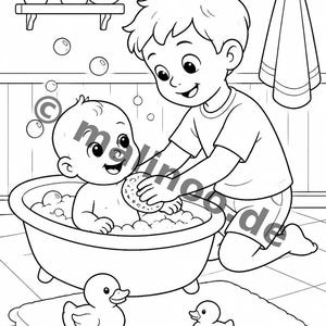 Großer Bruder Beschäftigungsblätter ab 8 Jahren – 50 Seiten zum Rätseln – Geschenk für Enkel, Patenkind, Nichte und Neffe (PDF) E1/B1 Bild 6