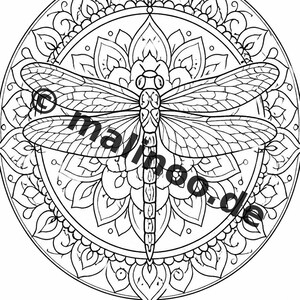 Livro de colorir Mandala em PDF para download digital – 20 páginas para colorir para crianças – Livro 02 Edição 1 (DIN-A4) imagem 5