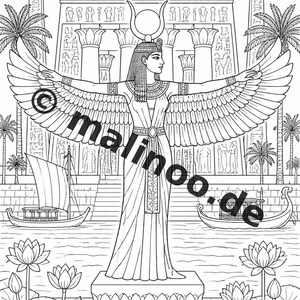 Egypten målarbok PDF nedladdning digitalt – 20 målarbilder för barn – Bok 01 Utgåva 1 (DIN-A4) bild 4