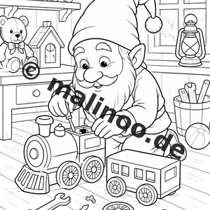 Wichtel Malbuch PDF Download digital – 100 Ausmalbilder für Kinder – MEGABUCH 01 Edition 1 (DIN-A4) image 7