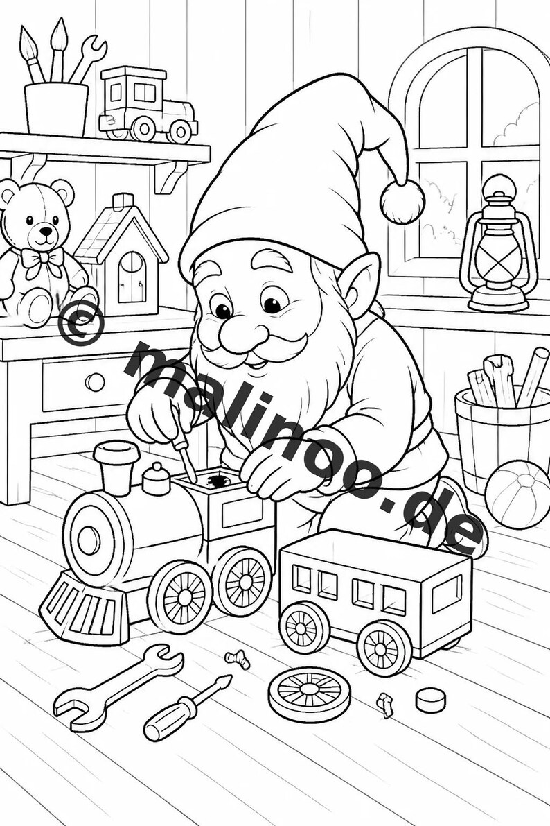 Wichtel Malbuch PDF Download digital – 100 Ausmalbilder für Kinder – MEGABUCH 01 Edition 1 (DIN-A4) image 7