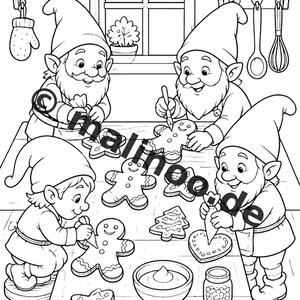 Libro para colorear de elfos para niños – 20 páginas para colorear – Impreso y encuadernado E1/B1 (DIN-A5) – Recuerdo de fiesta, regalo, fiesta de cumpleaños infantil, obsequio para invitados imagen 5