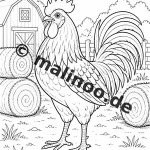 Farm Coloring Book PDF Download Digital – 100 Coloring Pages for Children – MEGA BOOK 01 Edition 1 (DIN A4) image 6