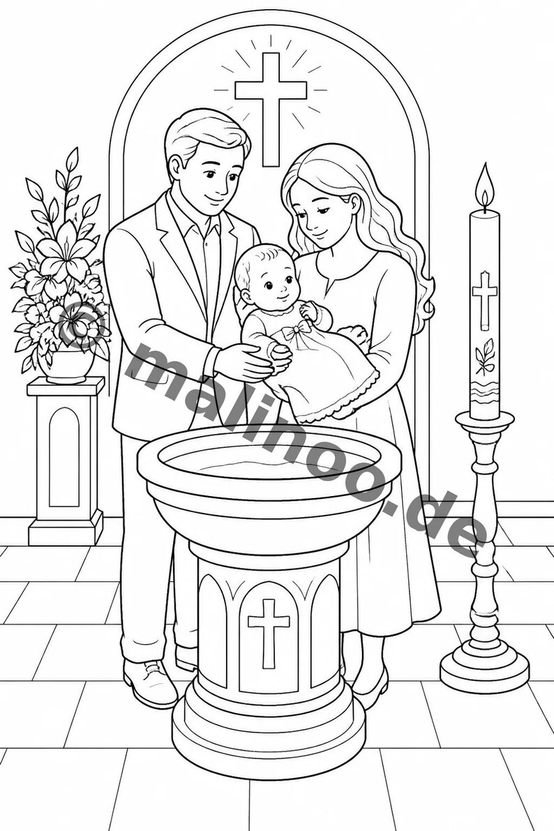 Taufe Aktivitätsbuch als PDF für Kinder – Ostergeschenk und Füllung fürs Osternest – 50 Rätsel- und Aktivitätsseiten E1/B2 Bild 3