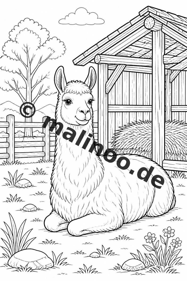 Livro de colorir Fazenda PDF para download digital – 20 páginas para colorir para crianças – Livro 01 Edição 1 (DIN-A4) imagem 18