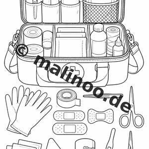 Hospital Coloring Book PDF Download Digital – 20 Coloring Pages for Children – Book 01 Edition 1 (DIN-A4) image 15