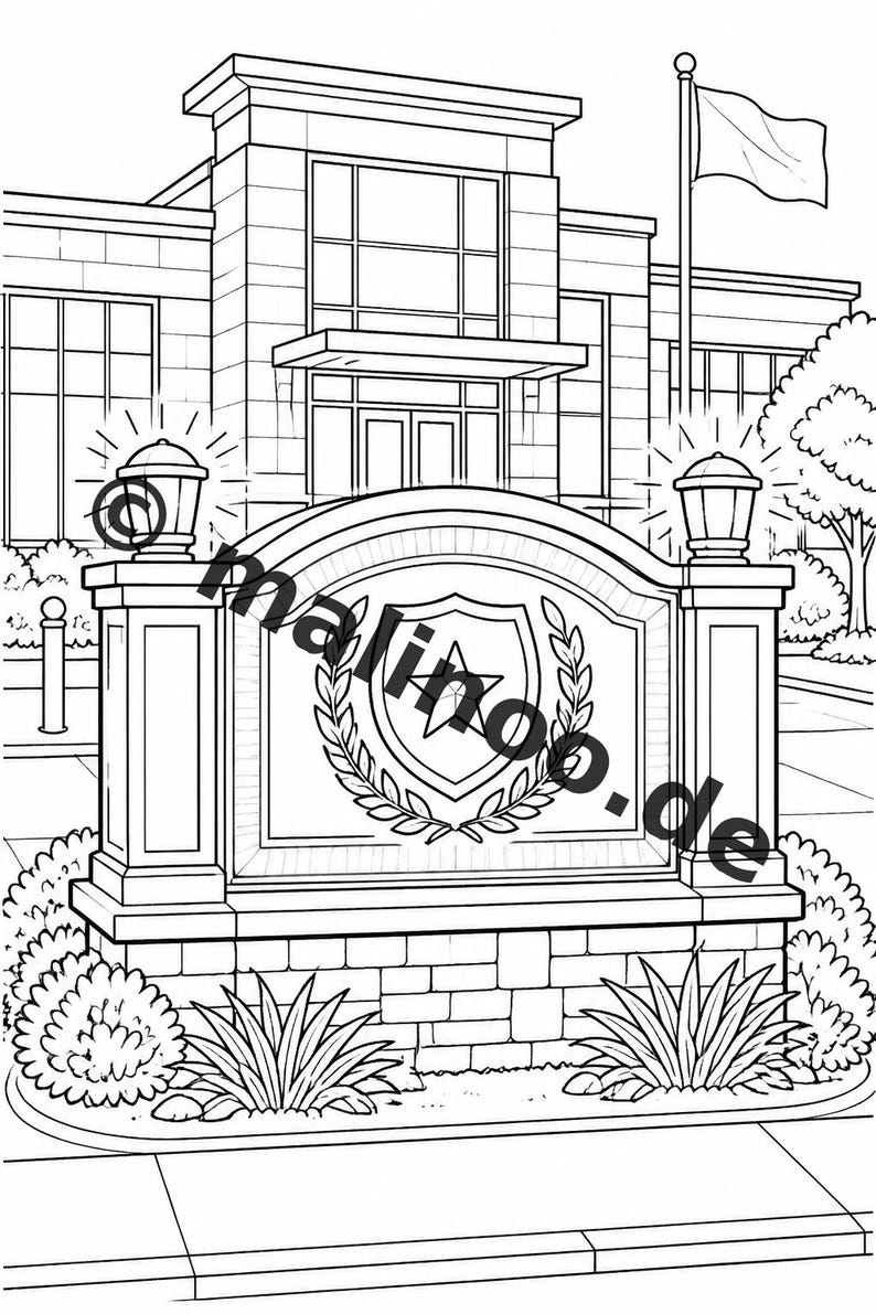 Police Coloring Book for Kids – 100 Coloring Pages – PDF Download E1/B4 (DIN-A4) – Gift, Activity, Advent Calendar, Birthday image 10