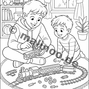 Libro da colorare del Grande Fratello in formato PDF per bambini – per il relax e la consapevolezza dei bambini – 20 pagine da colorare E1/B1 immagine 6