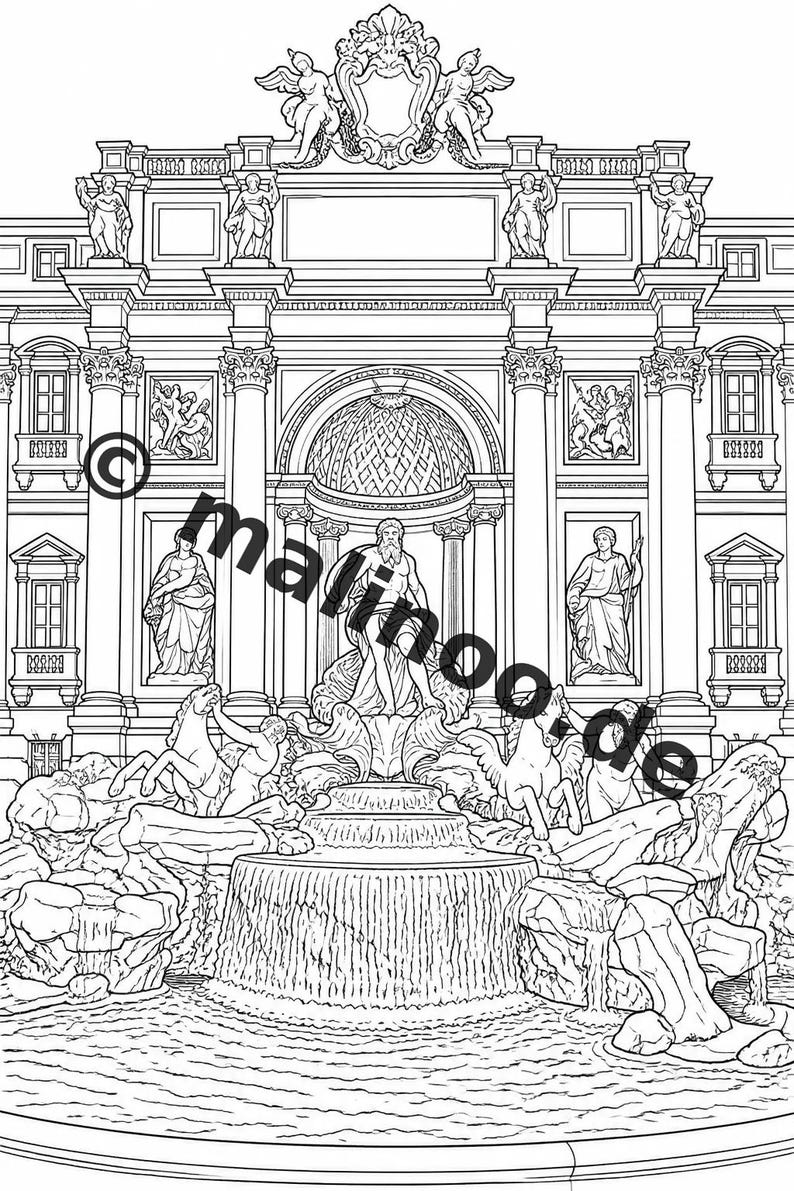Livre de coloriage Europe pour enfants – 20 pages à colorier – Téléchargement PDF E1/B2 (DIN-A4) – Cadeau d'invité, souvenir de fête d'anniversaire d'enfant image 6