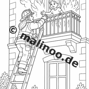 Regalo para nietos, ahijados, sobrinos y sobrinas: Libro para colorear de fuego en formato PDF con 20 páginas para colorear (tamaño E4/B5). imagen 7