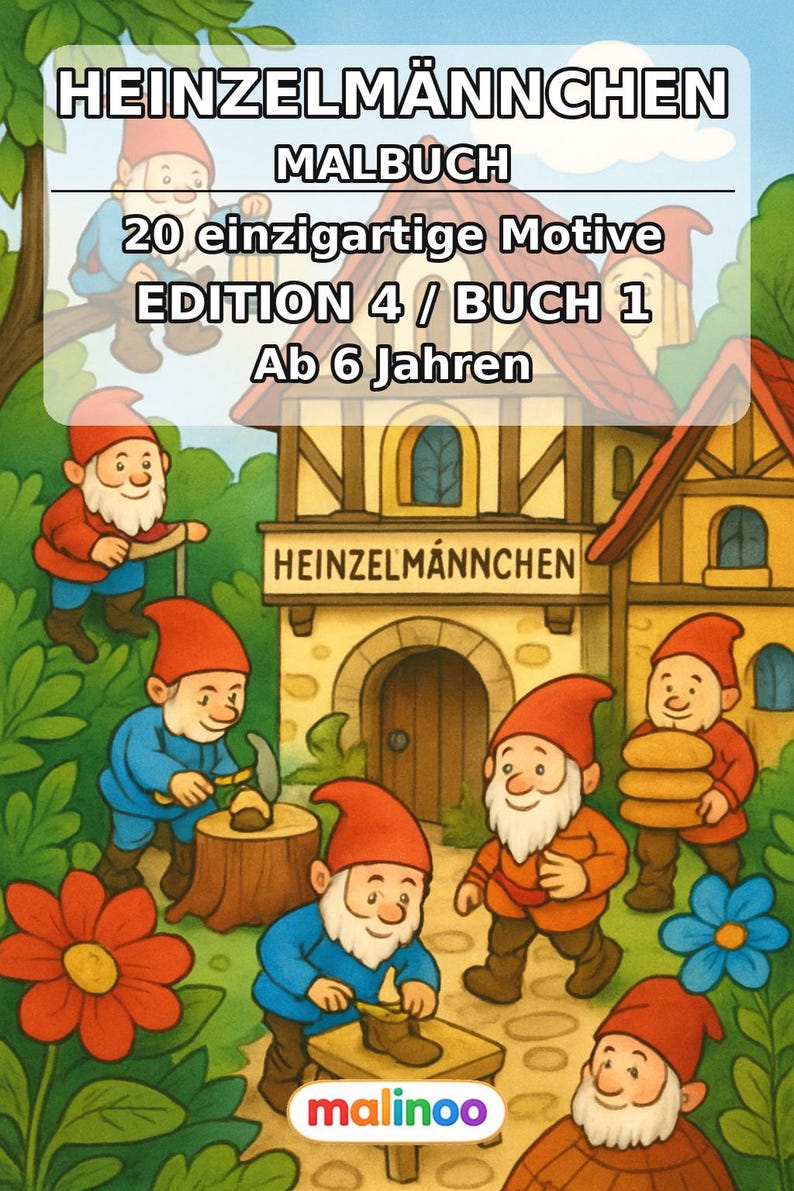 Libro para colorear de elfos para niños – 20 páginas para colorear – Impreso y encuadernado E1/B1 (DIN-A5) – Recuerdo de fiesta, regalo, fiesta de cumpleaños infantil, obsequio para invitados imagen 2