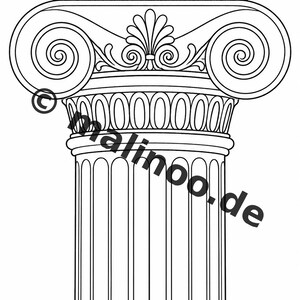 Greece Coloring Book for Kids – 50 Coloring Pages – PDF Download E1/B1 (DIN-A4) – Gift, Travel Activity, Birthday, Activity image 6