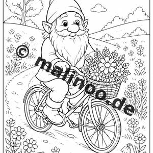 Wichtel Malbuch PDF Download digital – 100 Ausmalbilder für Kinder – MEGABUCH 01 Edition 1 (DIN-A4) image 8