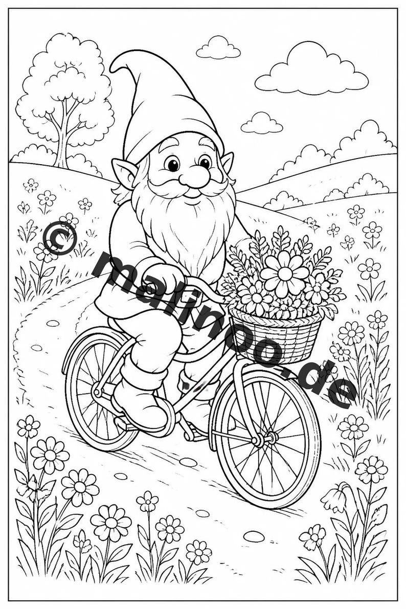 Wichtel Malbuch PDF Download digital – 100 Ausmalbilder für Kinder – MEGABUCH 01 Edition 1 (DIN-A4) image 8