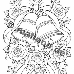 Livre de coloriage créatif sur le thème du mariage pour enfants – Idée cadeau pour petits-enfants et filleuls – 20 pages à colorier (PDF) E1/B5 image 9