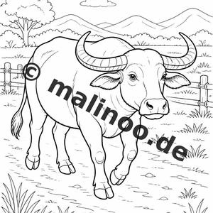 Kolorowanka „Gospodarstwo” w formacie PDF do pobrania w wersji cyfrowej – 20 kolorowanek dla dzieci – Książka 01, wydanie 1 (DIN-A4) zdjęcie 20