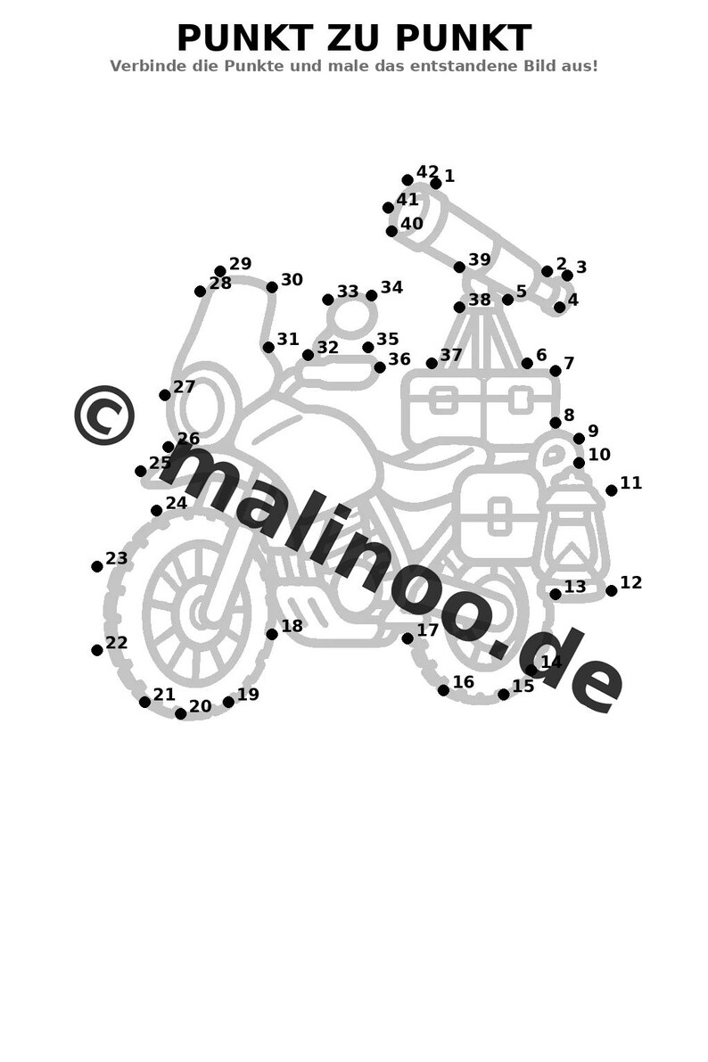 Motorcycle Activity Book for Children – 100 Puzzle and Activity Pages – Printed + Loose E1/B1 (DIN A4) – Gift, Activity image 9