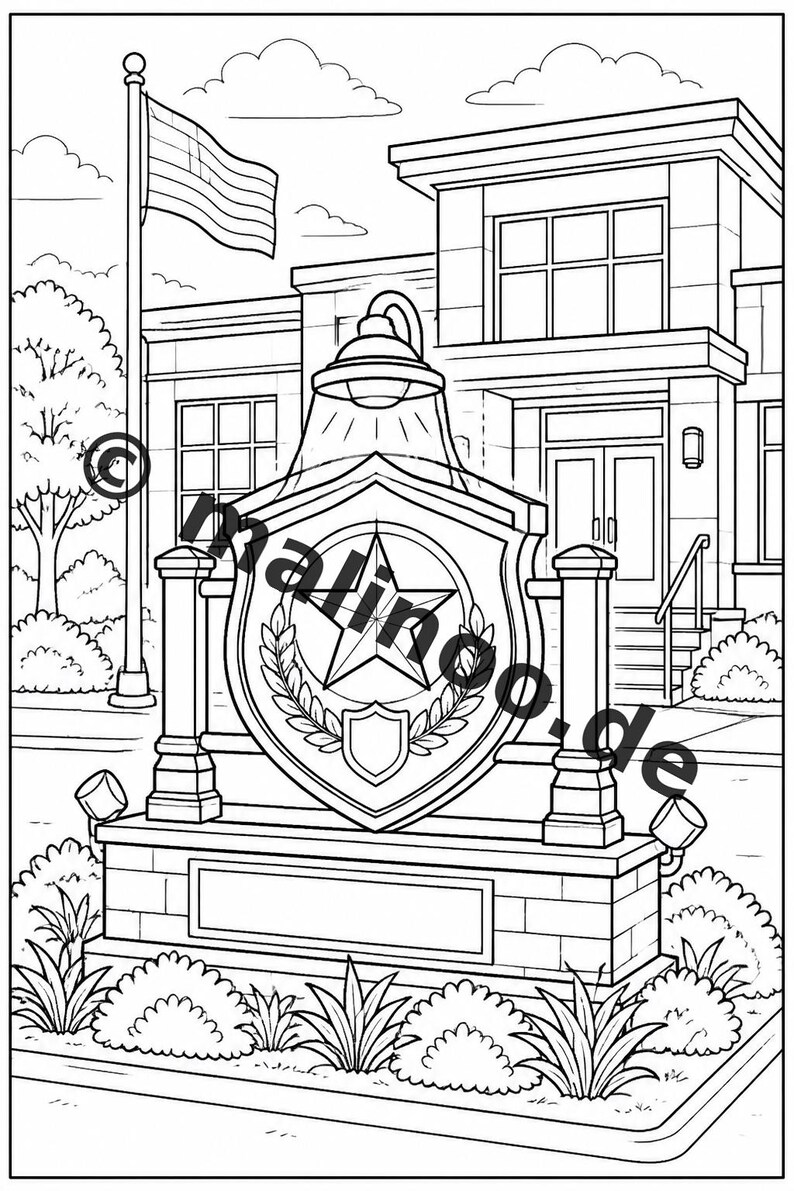 Police Coloring Book PDF Download Digital – 100 Coloring Pages for Children – MEGA BOOK 01 Edition 1 (DIN A4) image 9