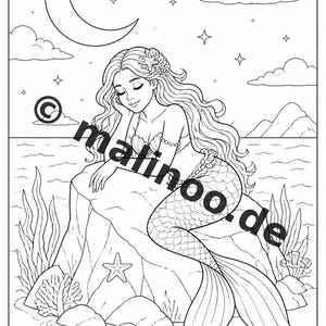 Mermaid Activity Book for Children – 100 Puzzle and Activity Pages – Printed + Loose E1/B1 (DIN A4) – Gift, Activity image 6