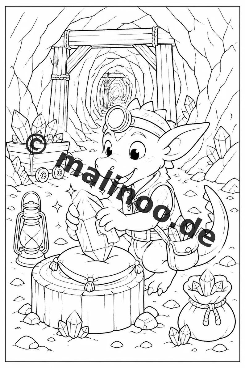 Livro de colorir Goblins para crianças – 100 páginas para colorir – Download em PDF E1/B3 (DIN-A4) – Presente, atividade, calendário do Advento, aniversário imagem 3