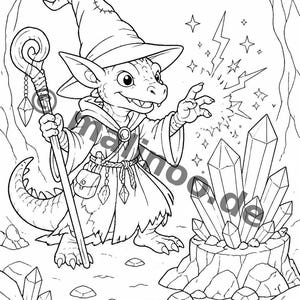 Goblin coloring pages to print for children – Children's activities in restaurants and at the pediatrician's office – 100 coloring pages (PDF) E6 image 7