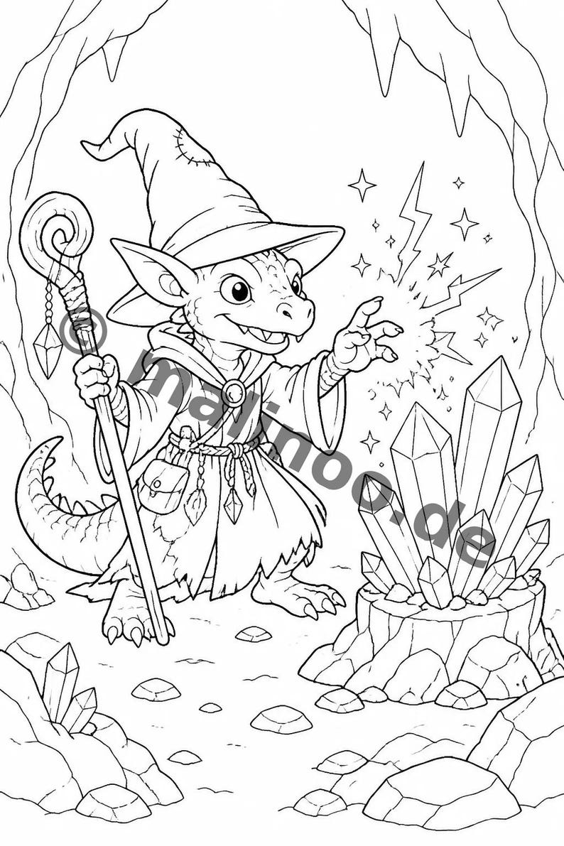 Goblin coloring pages to print for children – Children's activities in restaurants and at the pediatrician's office – 100 coloring pages (PDF) E6 image 7