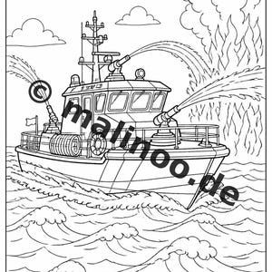 50 fire-themed coloring pages for ages 8 and up – activities for kindergarten and preschool children – printable coloring pages (PDF) E4/B1 image 9