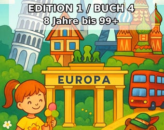 Europe Coloring Book PDF Download digital – 20 coloring pages for children – Book 04 Edition 1 (DIN-A4)