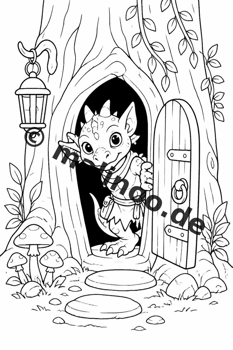 Livro de colorir Goblins para crianças – 100 páginas para colorir – Download em PDF E1/B3 (DIN-A4) – Presente, atividade, calendário do Advento, aniversário imagem 4