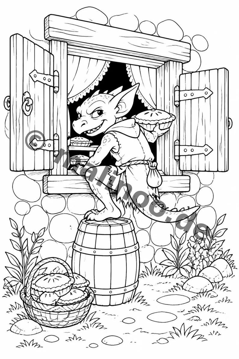 Libro para colorear de duendes para niños de 6 años en adelante: 100 dibujos para colorear: un momento creativo sin pantallas (DIN A4) E5 imagen 4