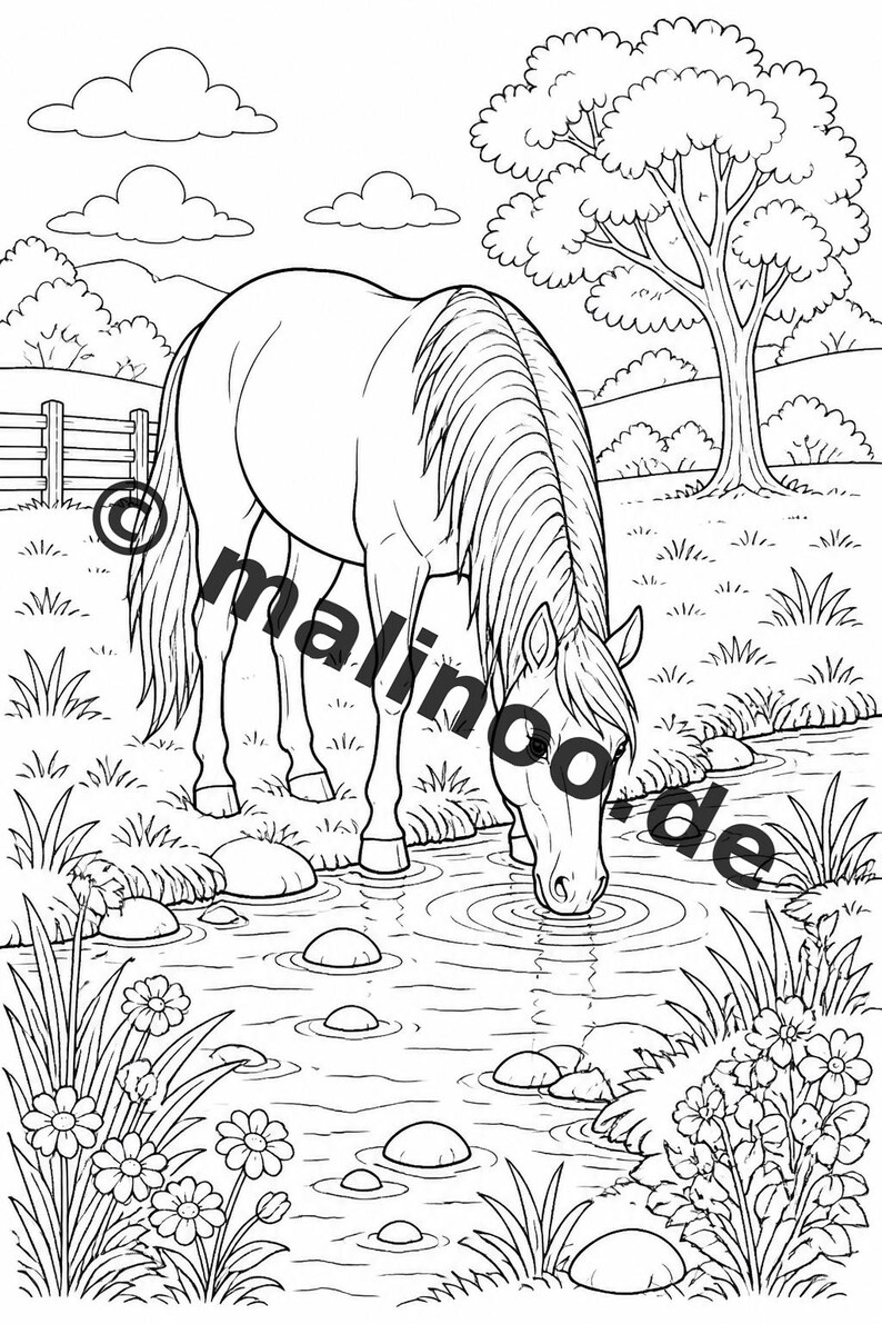 Livro de colorir Fazenda PDF para download digital – 20 páginas para colorir para crianças – Livro 01 Edição 1 (DIN-A4) imagem 9