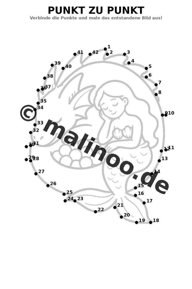 Mermaid Activity Book for Children – 100 Puzzle and Activity Pages – Printed + Loose E1/B1 (DIN A4) – Gift, Activity image 9
